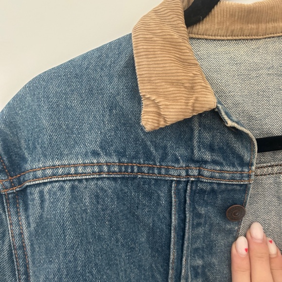 Vintage Polo Western Ralph Lauren Denim Jacket Corduroy Collar USA - Picture 8 of 12